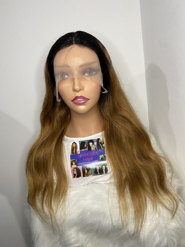image00001 Virgin Human Hair Silky Straight Ombré Tfrontal Wig