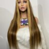 image00002 Virgin Human Hair Silky Straight Highlights 30 Inches Wig