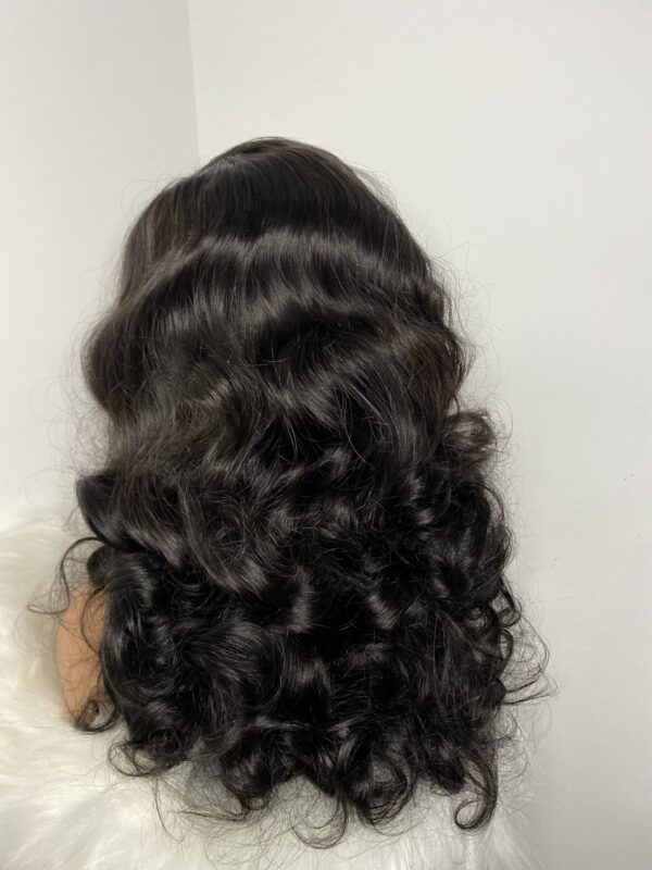 image00002 SDD Virgin Human Hair Bouncy 4x4 Closure Wig