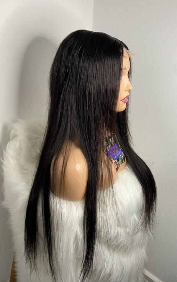 image00002 Virgin Human Hair Silky Straight 26 Inches Wig