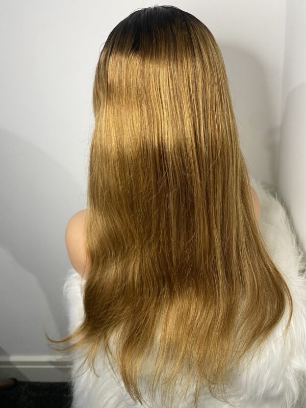 image00002 Virgin Human Hair Silky Straight Ombré Tfrontal Wig