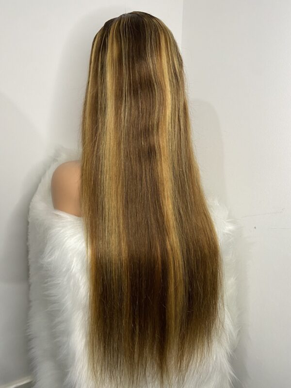 image00003 Virgin Human Hair Silky Straight Highlights 30 Inches Wig