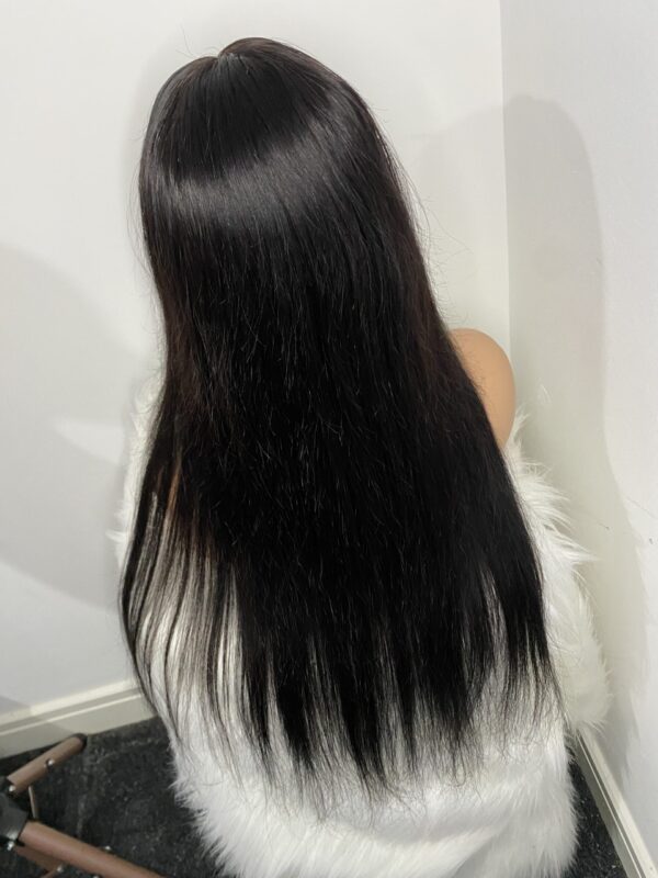 image00003 Virgin Human Hair Silky Straight 26 Inches Wig