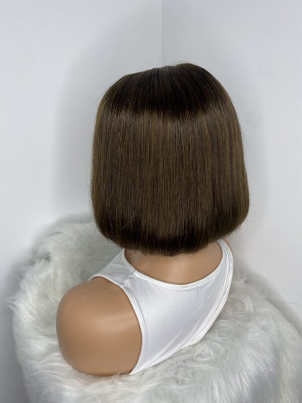 image00003 Raw Vietnamese Human Hair Bonestraight Bob SDD 10 Inches Wig