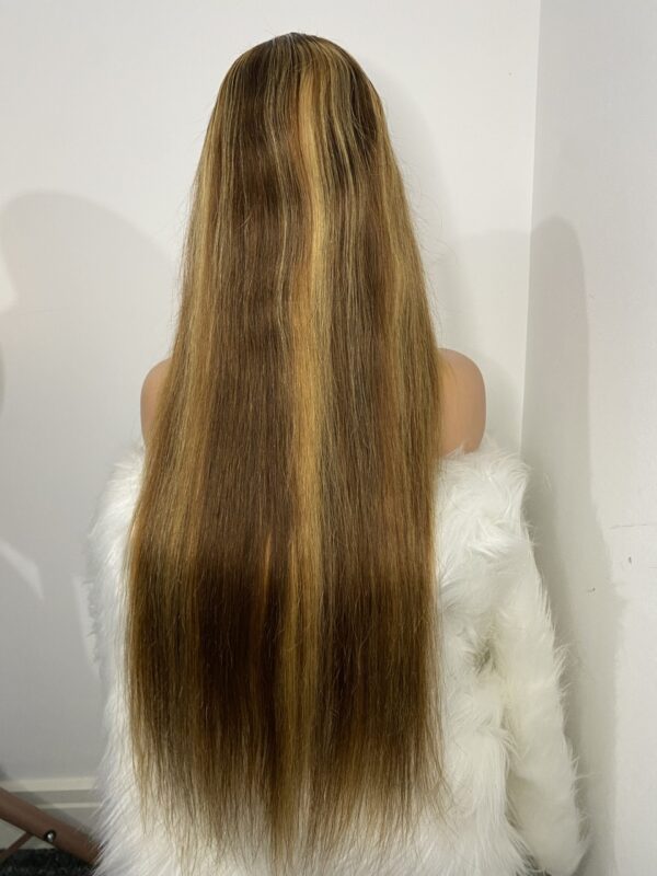 image00004 Virgin Human Hair Silky Straight Highlights 30 Inches Wig
