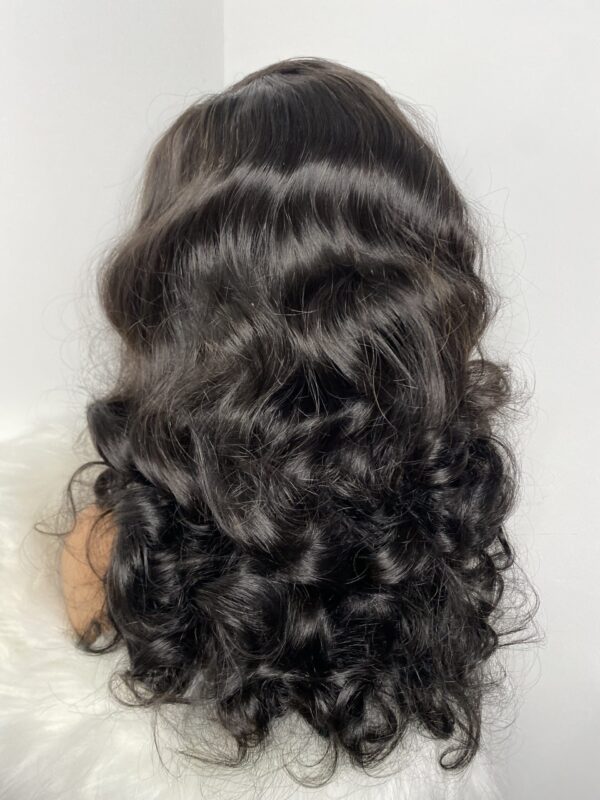 image00005 SDD Virgin Human Hair Bouncy 4x4 Closure Wig