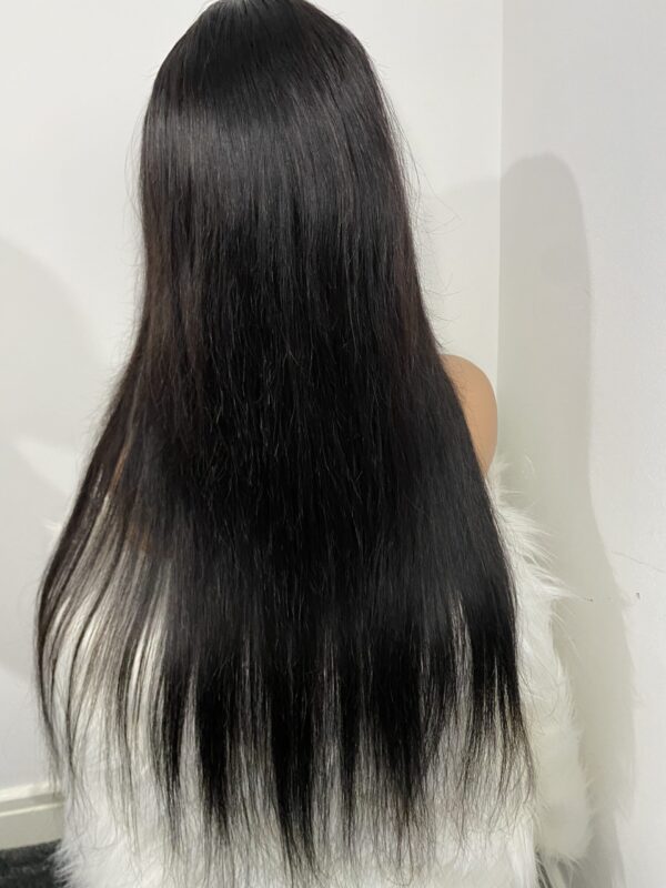 image00005 Virgin Human Hair Silky Straight 26 Inches Wig