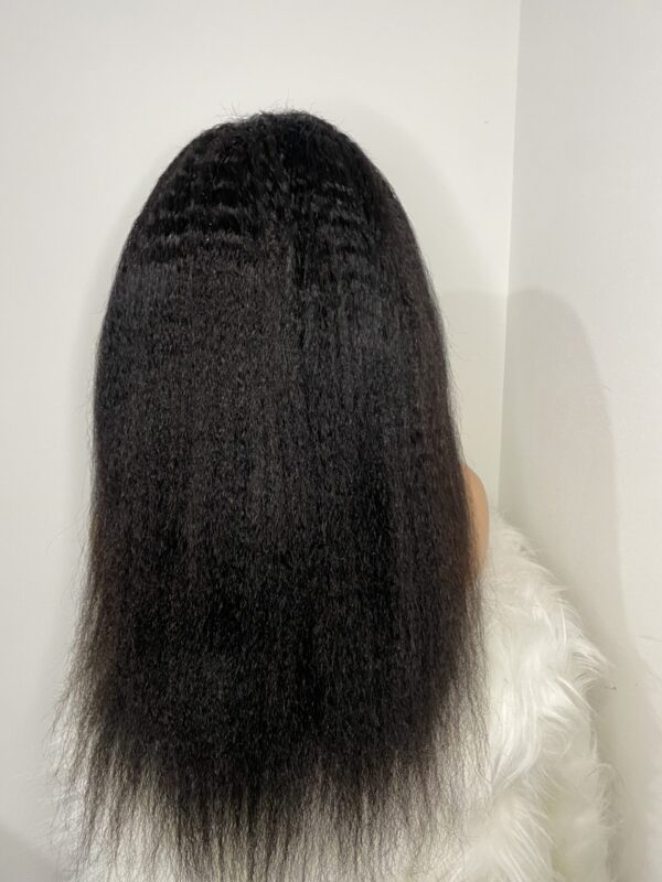 image00005 Kinky Straight Virgin Human Hair 22 Inches Wig