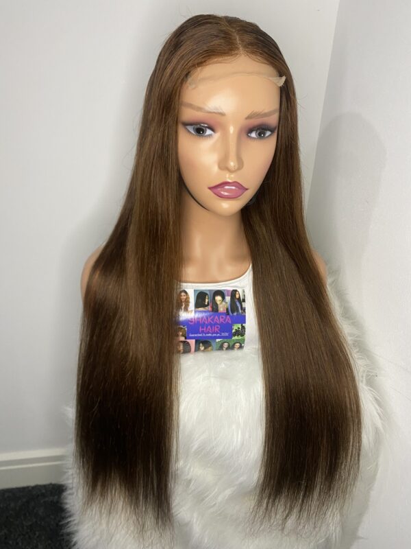 image00006 Virgin Human Hair Silky Straight 28 Inches Wig