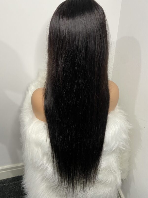 image00006 Virgin Human Hair Silky Straight 26 Inches Wig