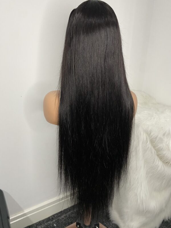 image00007 Virgin Human Hair Silky Straight 32 Inches Wig