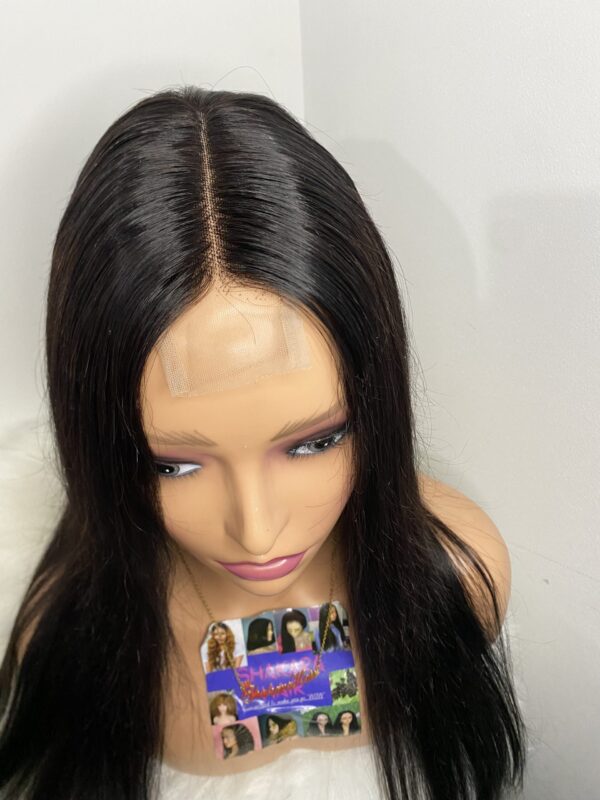 image00007 Virgin Human Hair Silky Straight 26 Inches Wig