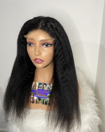 image00007 Kinky Straight Virgin Human Hair 22 Inches Wig
