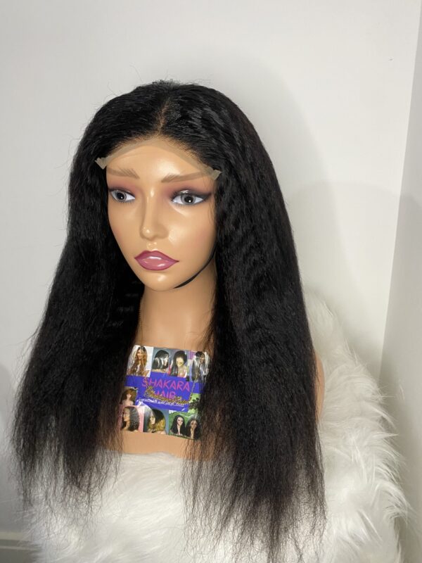 image00007 Kinky Straight Virgin Human Hair 22 Inches Wig