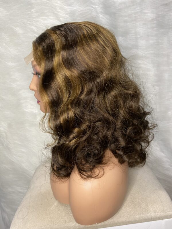 image00008 Virgin Human Hair Bouncy 18 Inches Wig