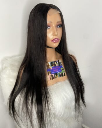 image00008 Virgin Human Hair Silky Straight 26 Inches Wig