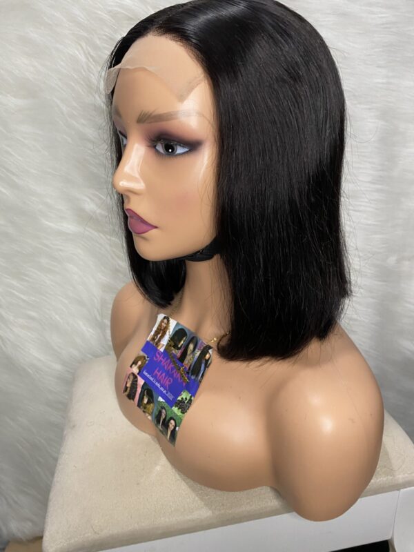 image00009 Double Drawn Virgin Human Hair Straight Bob Wig