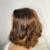 Brown & Blonde Highlights SDD Raw Vietnamese Human Hair Bouncy Wig
