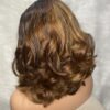 Brown & Blonde Highlights SDD Raw Vietnamese Human Hair Bouncy Wig