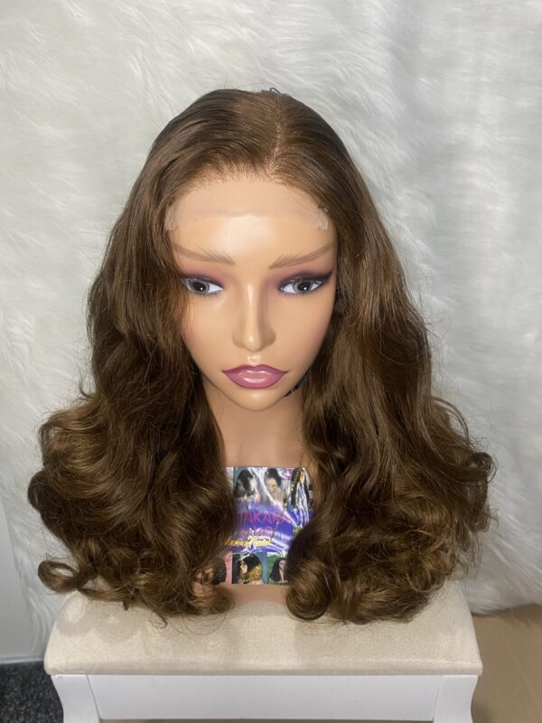 image00020 SDD Brown Virgin Human Hair Bouncy 20 Inches Wig