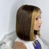 image00024 Raw Vietnamese Human Hair Bone straight birthmark Bob SDD 12 Inches Wig