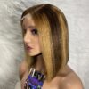 Highlights Virgin Human Hair Straight Bob Double Drawn Wig