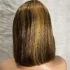 Highlights Virgin Human Hair Straight Bob Double Drawn Wig
