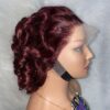 Burgundy Virgin Human Hair Bouncy Wig