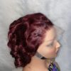 Burgundy Virgin Human Hair Bouncy Wig