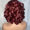 Burgundy Virgin Human Hair Bouncy Wig