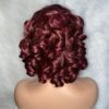 Burgundy Virgin Human Hair Bouncy Wig