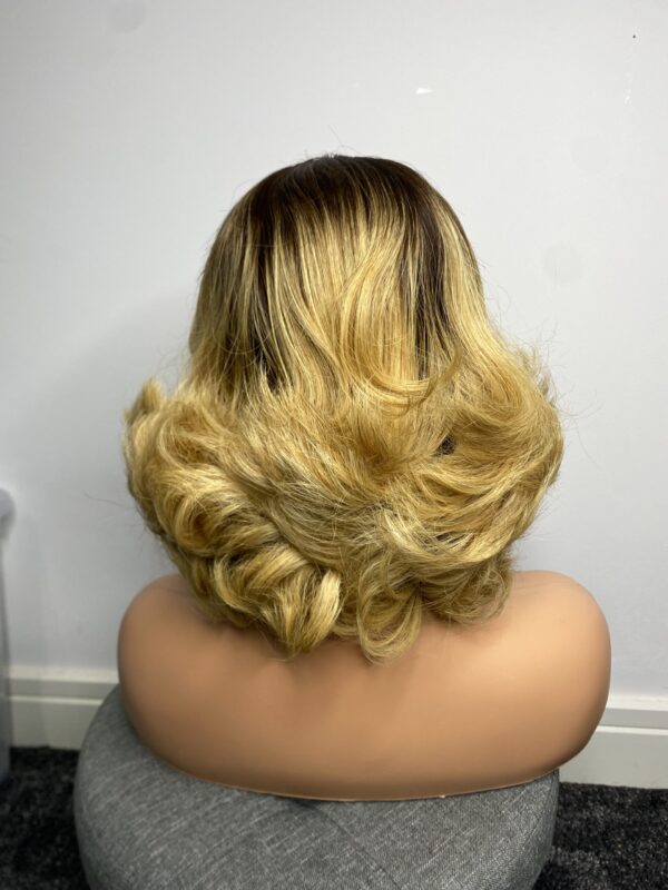 image00131 Raw Vietnamese Human Hair SDD Bouncy Wig (Blonde with Dark Roots