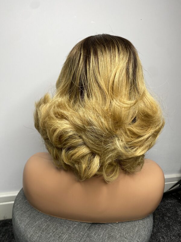 image00137 Raw Vietnamese Human Hair SDD Bouncy Wig (Blonde with Dark Roots