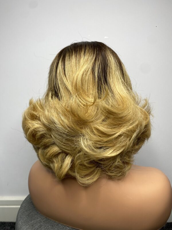 image00138 Raw Vietnamese Human Hair SDD Bouncy Wig (Blonde with Dark Roots