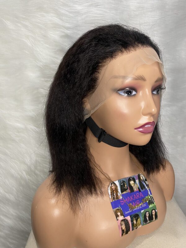 image00327 Kinky Straight Virgin Human Hair Straight 14 Inches Wig