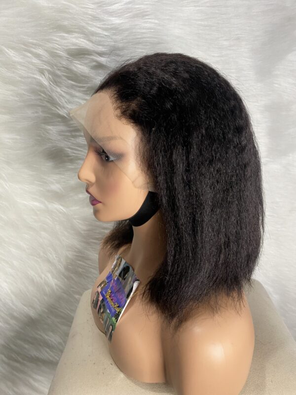 image00328 Kinky Straight Virgin Human Hair Straight 14 Inches Wig