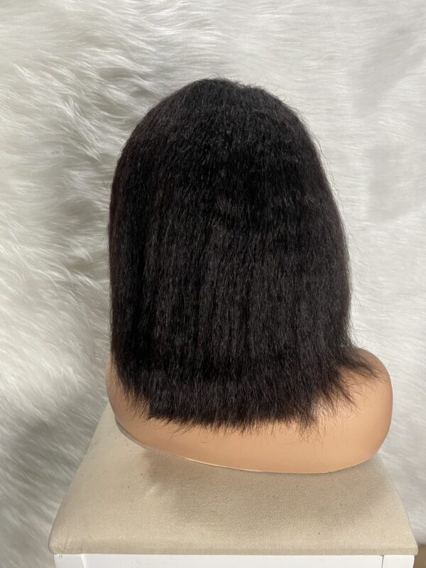 image00329 Kinky Straight Virgin Human Hair Straight 14 Inches Wig