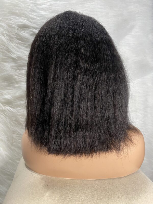 image00331 Kinky Straight Virgin Human Hair Straight 14 Inches Wig