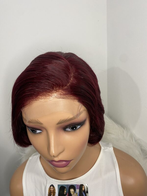 image01500 Burgundy Human Hair Pixie Cut Wig