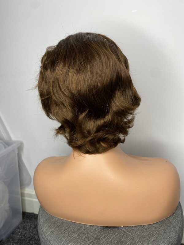 image01589 Brown Human Hair Pixie Cut Wig