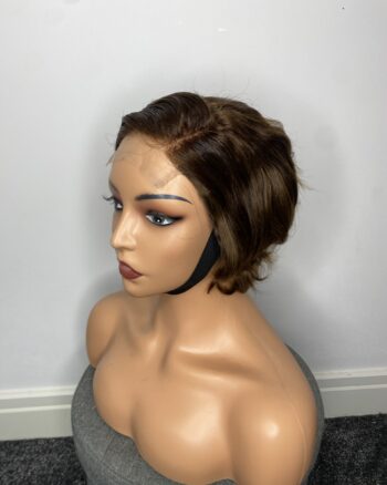 image01592 Brown Human Hair Pixie Cut Wig
