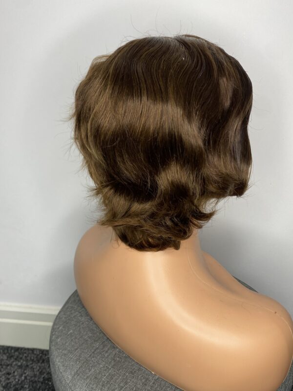 image01596 Brown Human Hair Pixie Cut Wig