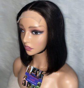 ... Double Drawn Virgin Human Hair Straight Bob Wig