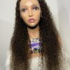 image00001 Brown Virgin Human Hair Deep Curls lace frontal Wig