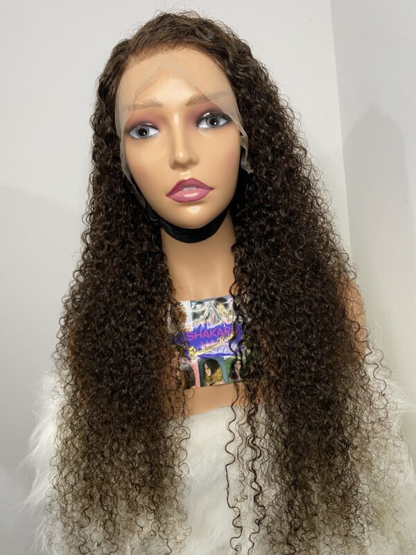image00001 Brown Virgin Human Hair Deep Curls lace frontal Wig