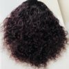 image00002 Virgin Human Hair Headband water curly dark-burgundy Wig