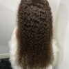 image00004 Brown Virgin Human Hair Deep Curls lace frontal Wig