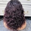 image00005 Virgin Human Hair Headband water curly dark-burgundy Wig