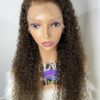 image00006 Brown Virgin Human Hair Deep Curls lace frontal Wig