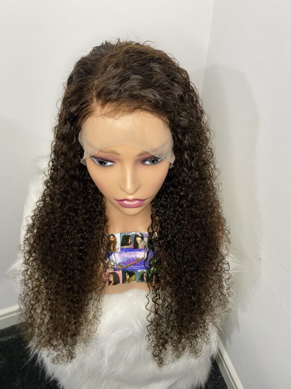 image00008 Brown Virgin Human Hair Deep Curls lace frontal Wig